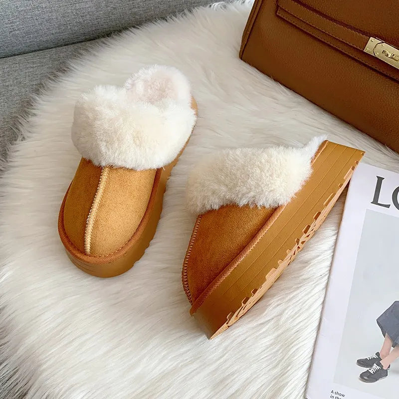 Winter Paws: Cozy Chic Platform Delights